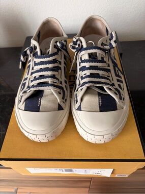 Fendi  Canvas Domino Sneaker -Women’s Authentic size 41